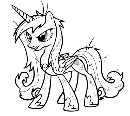 Online coloring book: The Evil Princess Cadance Coloring Book